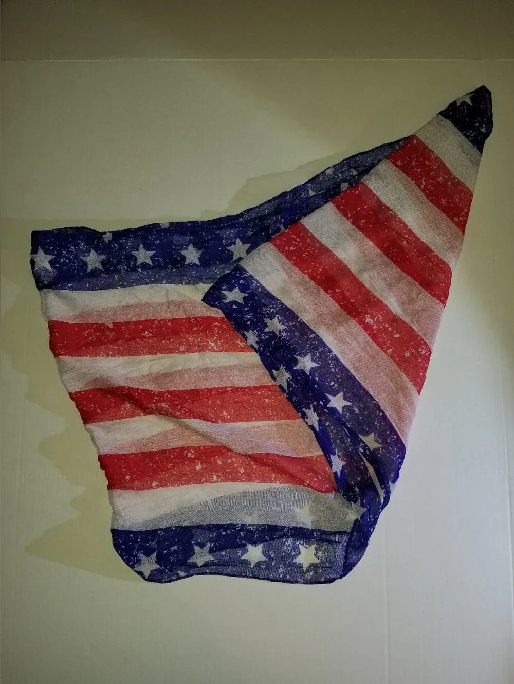 Patriotic Red White Blue Star Infinity Scarf